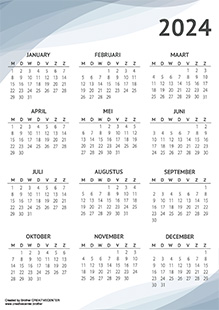 Gratis afdrukbare kalender  - Schaduwen 2024 | Brother Creative Center