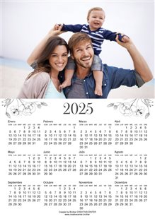 Calendarios imprimibles gratis - Amapola blanca 2025 | Brother Creative Center