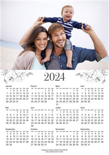 Calendrier Mensuel 2024 Digital à Imprimer En Français // 12 Mois De  Janvier 2024 à Décembre 2024 // Format A4 // Simple Minimaliste 