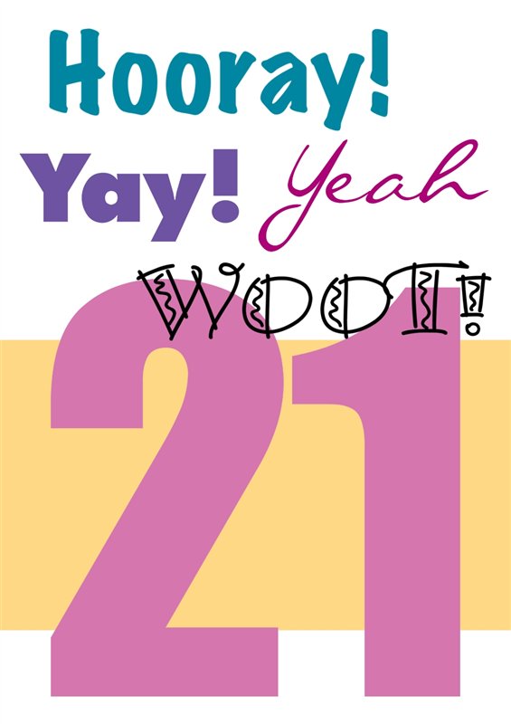 Free Printable Happy 21st Birthday Cards