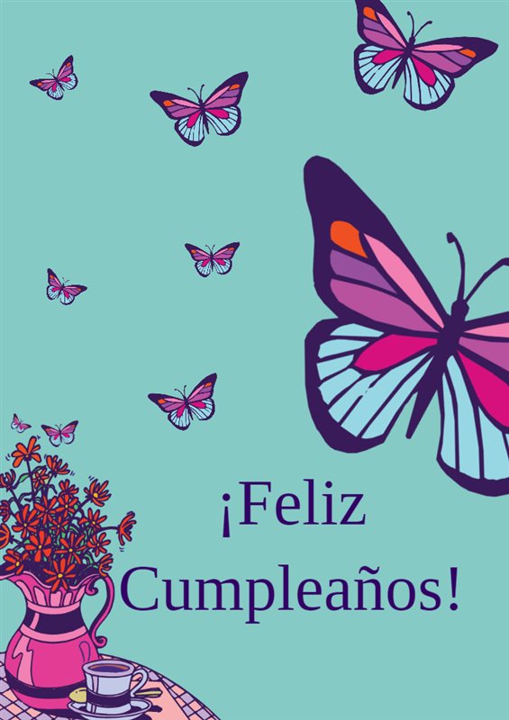 Mariposa de Cumpleaños