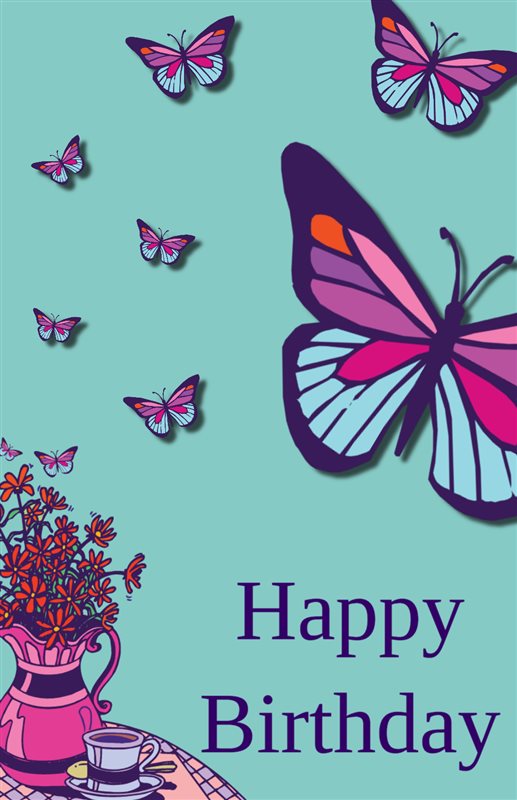 Butterfly Birthday Cards Free Printable