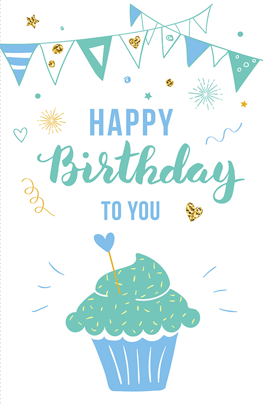 Free Printable Birthday Cupcake Card