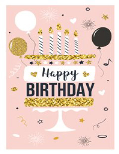 Free Printable Card & Invitation Template - Birthday Glitter | Brother Creative Center