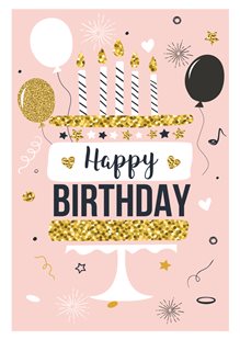 可打印的免费贺卡模板 - 闪耀生日卡片 | Brother Creative Center