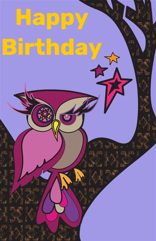 free printable cute owl birthday cards - happy birthday owl happy ...