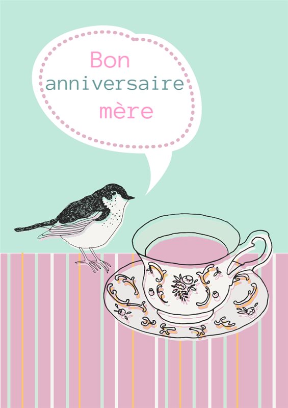 Anniversaire tasse de thé