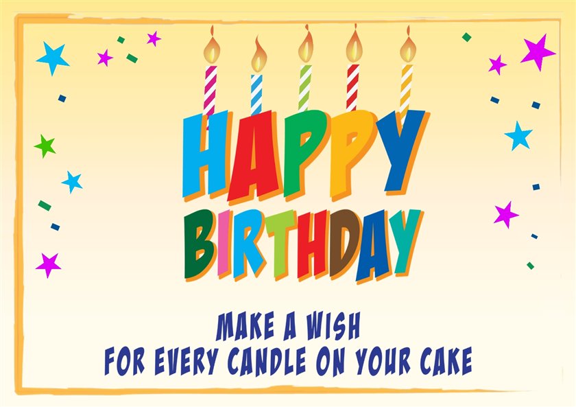 Free Printable Happy Birthday Candles | Creative Center