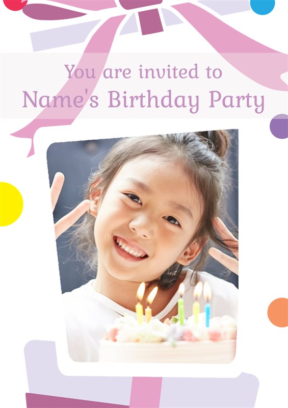 Printable Card & Invitation for Free - Sprinkle sparkle birthday invite | Brother Creative Center