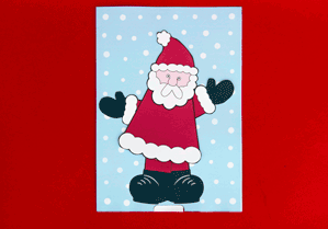 Weihnachtsmann-Karte animiert