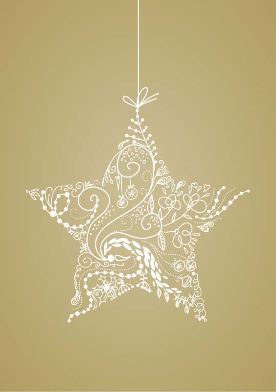 Tarjetas e invitaciones imprimibles gratis - Tarjeta estrella dorada | Brother Creative Center