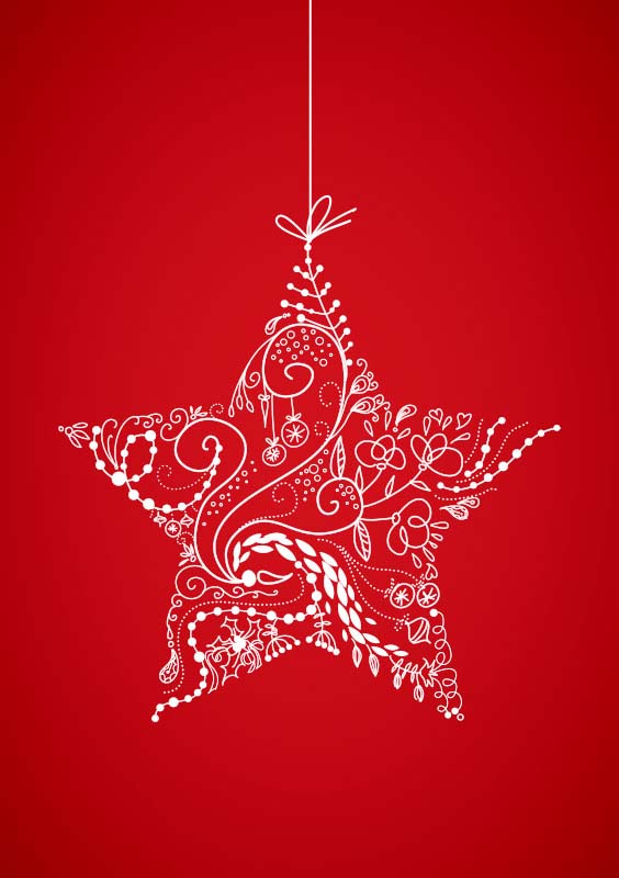 Tarjetas e invitaciones imprimibles gratis - Tarjeta estrella roja | Brother Creative Center