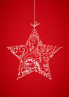Tarjetas e invitaciones imprimibles gratis - Tarjeta estrella roja | Brother Creative Center