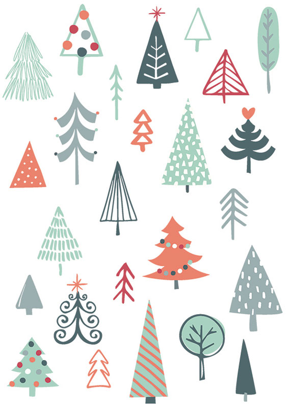 Árvores de Natal de inverno