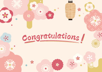 Floral congratulations card