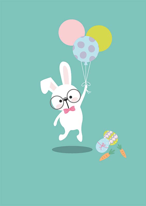 Bunny with Balloons