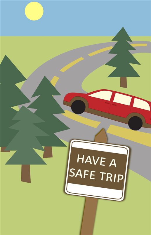 safe trip cartoon images