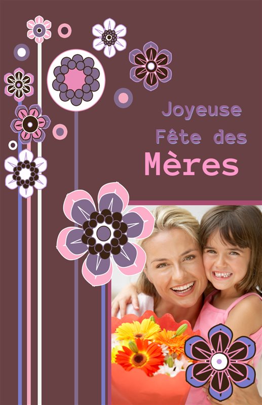 Fête des mères fleurs marrons