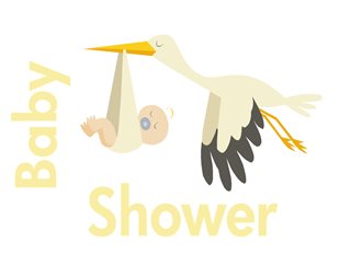 Baby Shower Stork