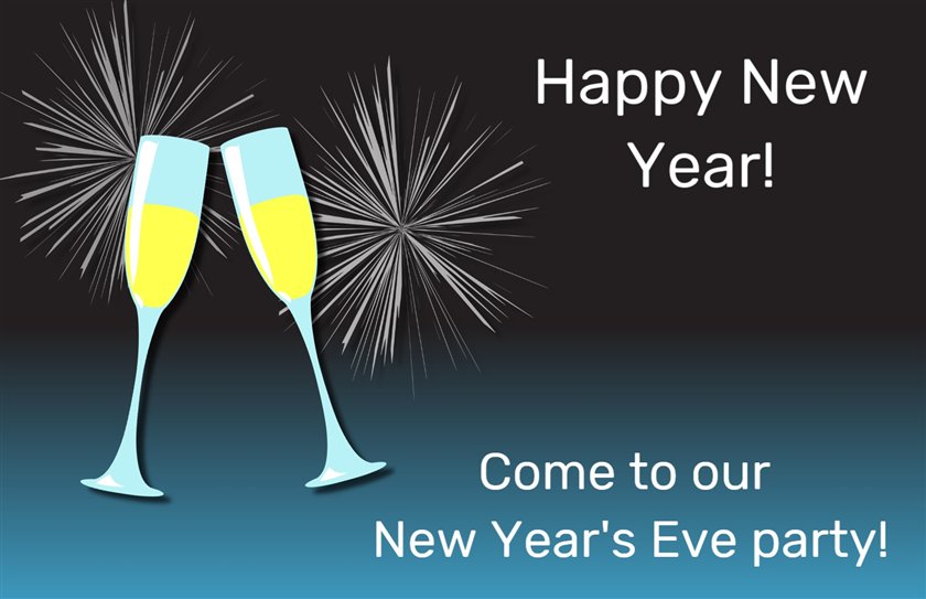 New Year's Champagne Invite