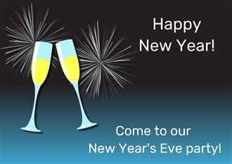 New Year's Champagne Invite