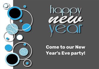 New Year's Eve Bubble Invite