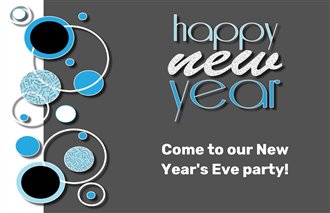 New Year's Eve Bubble Invite