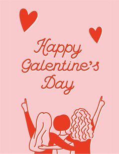 Free Printable Card & Invitation Template - Galentine's Day | Brother Creative Center
