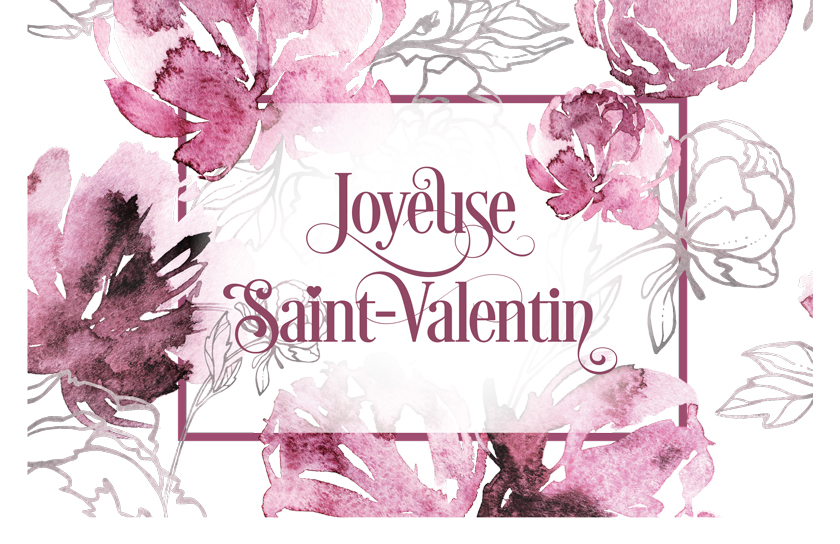 Cartes et invitations imprimable gratuitement - Aquarelle de Saint-Valentin | Brother Creative Center