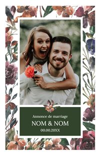 Cartes et invitations imprimable gratuitement - Mariage - fleurs | Brother Creative Center