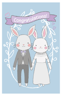 Free Printable Card & Invitation Template - Bunny love | Brother Creative Center