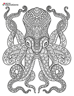 Wild dier kleurplaat -Octopus