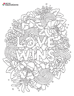 Free Printable Coloring pages - Love wins coloring | Brother Creative Center