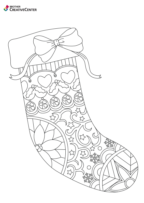 Christmas Sock Coloring