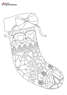 Christmas Sock Coloring