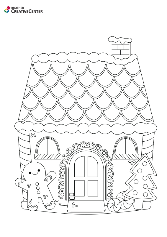 Gingerbread House Colouring