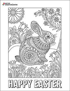 Happy Easter colouring