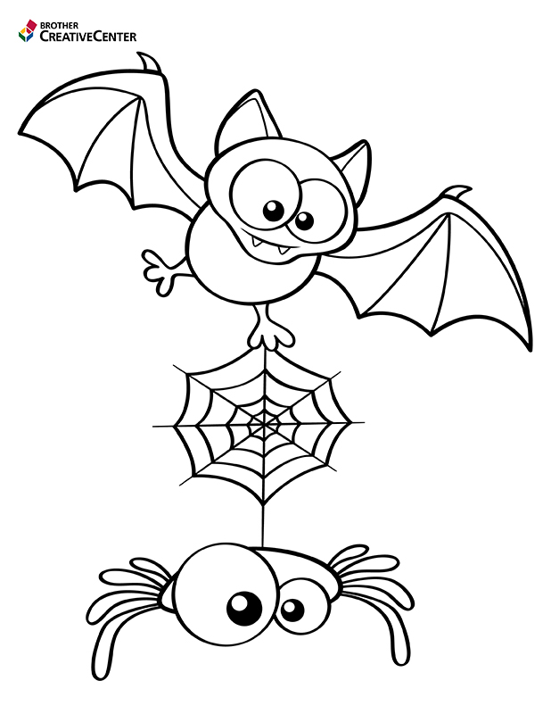 Desenho de Um morcego do Halloween para Colorir - Colorir.com