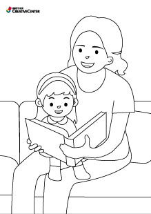 Reading with mum