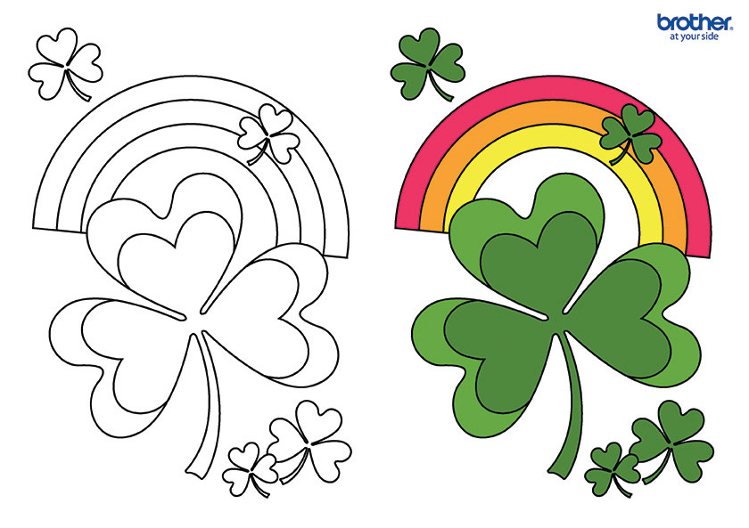 Lucky Shamrock Colouring