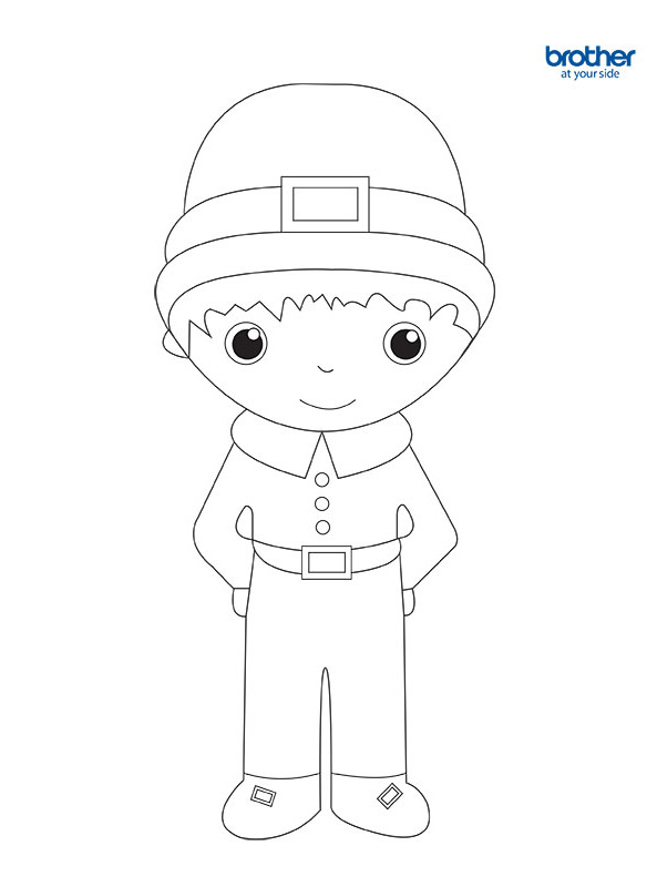 Boy Pilgrim Coloring