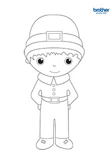 Boy Pilgrim Coloring