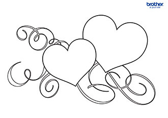 Free Printable Coloring Page Template - Valentine Coloring 1