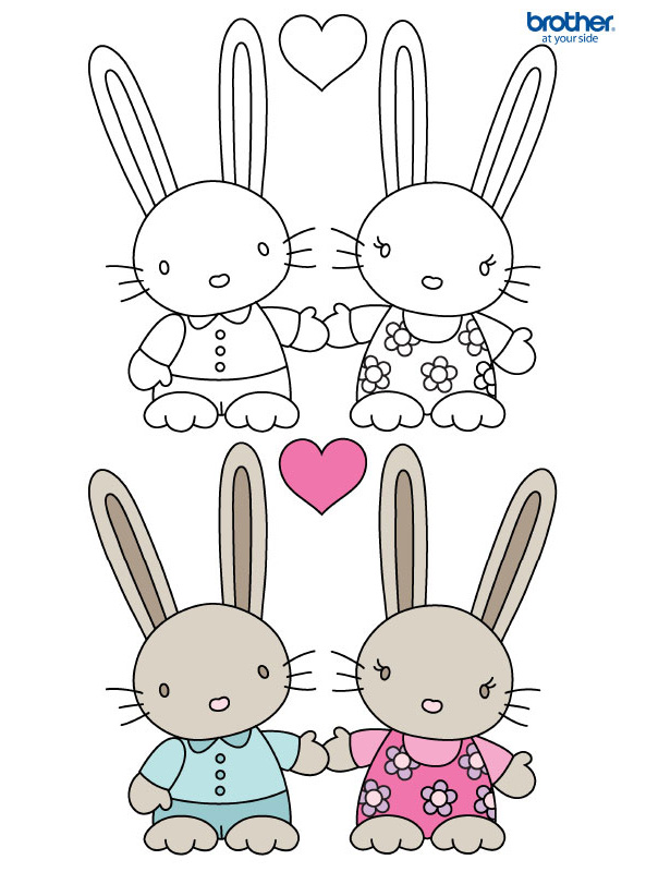 Free Printable Coloring Page Template - Valentine Coloring 10
