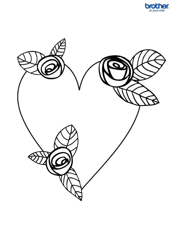 Printable Colouring Page for Free - Valentine Colouring 2