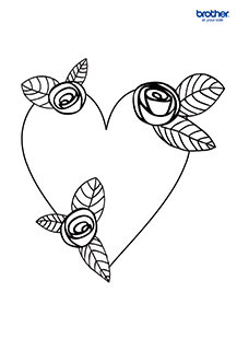Printable Colouring Page for Free - Valentine Colouring 2