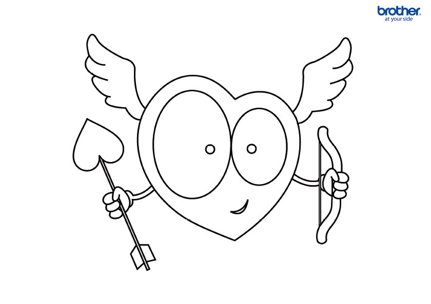 Printable Colouring Page for Free - Valentine Colouring 3