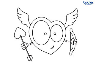 Free Printable Coloring Page Template - Valentine Coloring 3