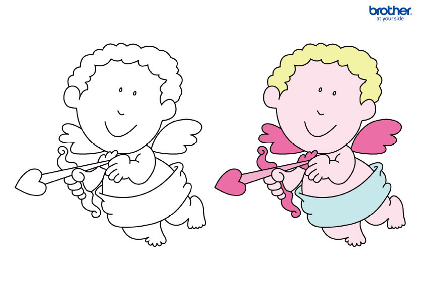 Printable Colouring Page for Free - Valentine Colouring 6