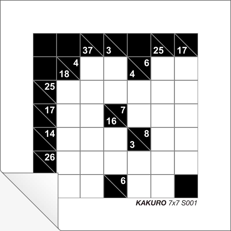 Free Printable Kakuro 7x7 S001 Creative Center